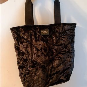 Black Velvet Tote Bag Victoria’s Secret